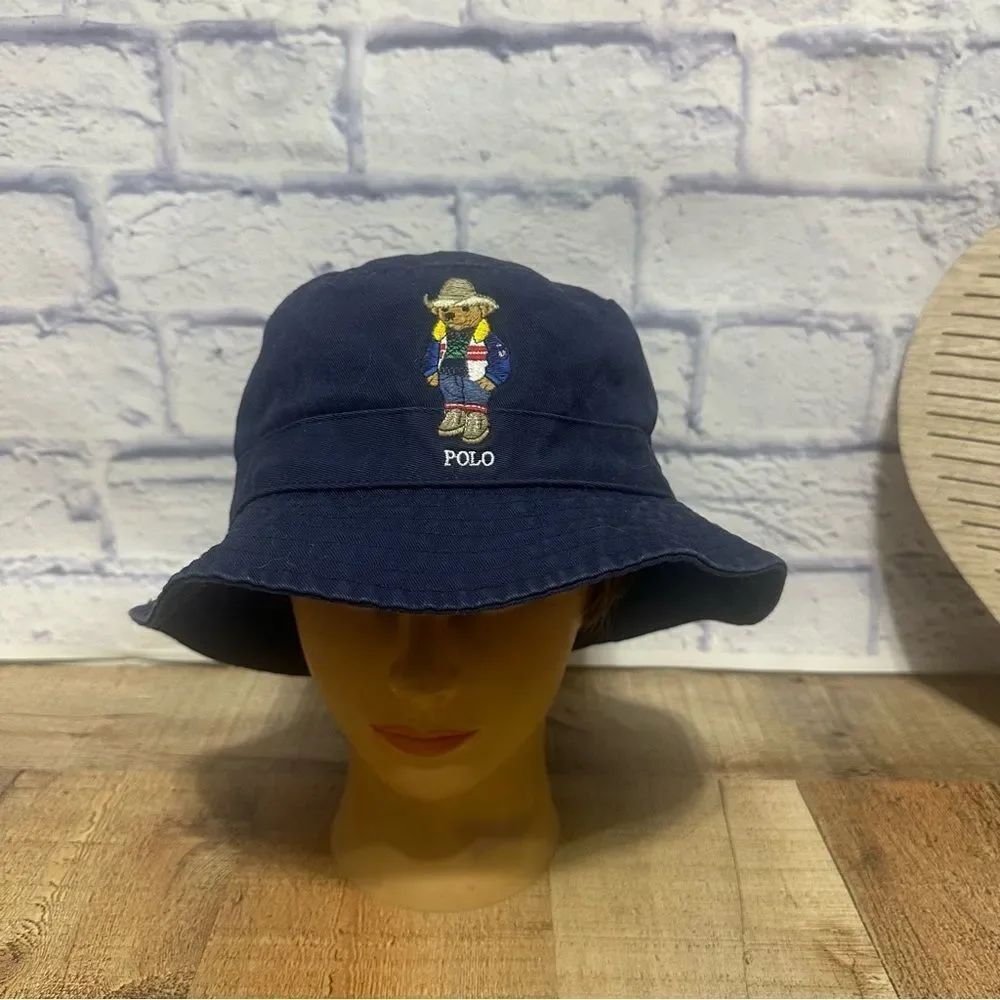 Polo Bear Ralph Lauren Chino Loft Bucket Hat Newport Navy L/XL